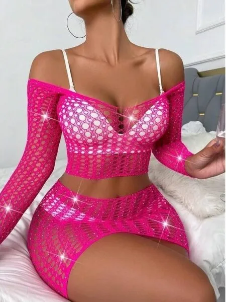 Conjunto Arrastão Fashion Com Strass Babi Vibe Toys