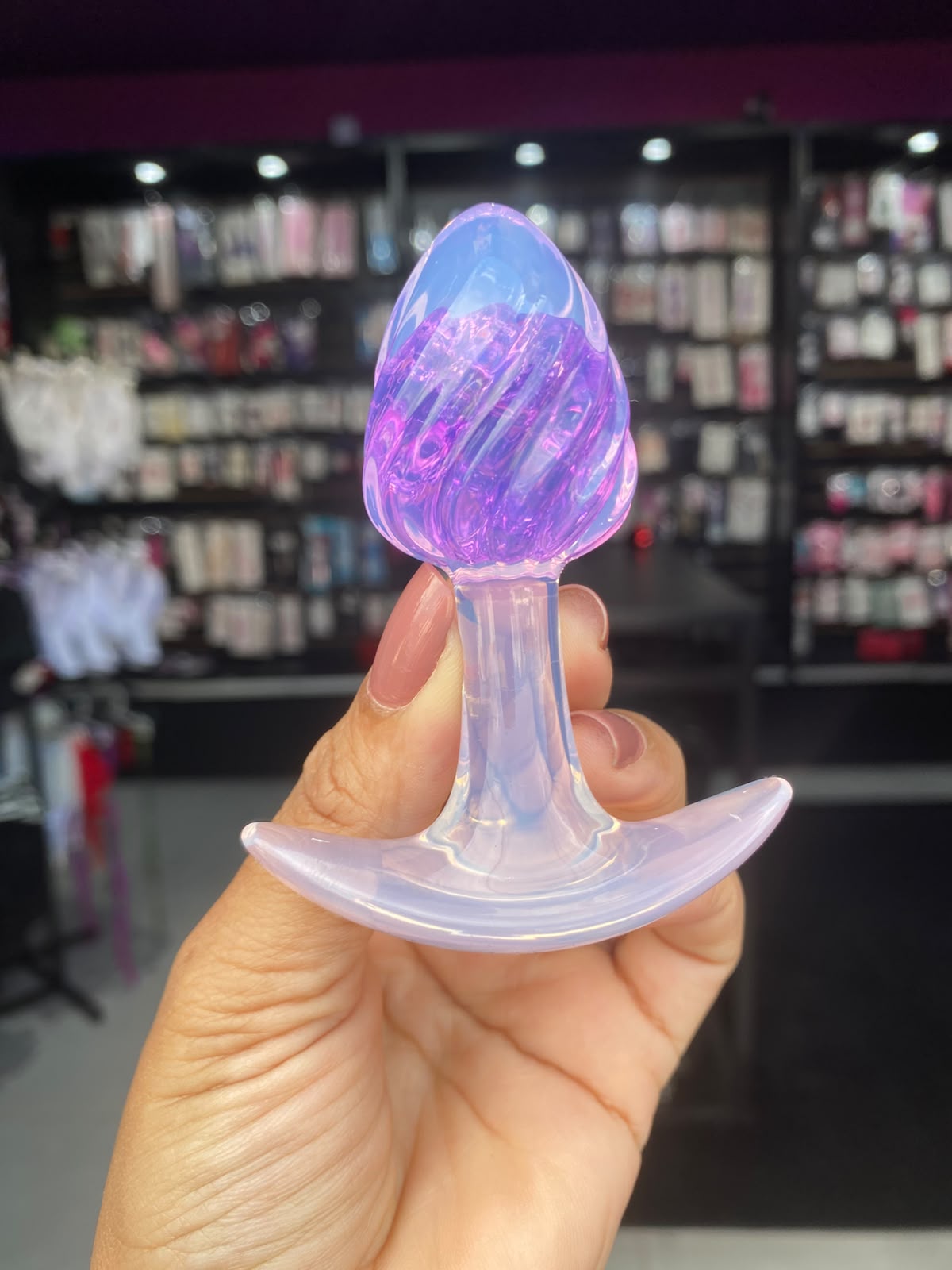 Plug Anal P Twister Esfera Vidro 8,7 X 6,5cm (PL150P) — foto 1