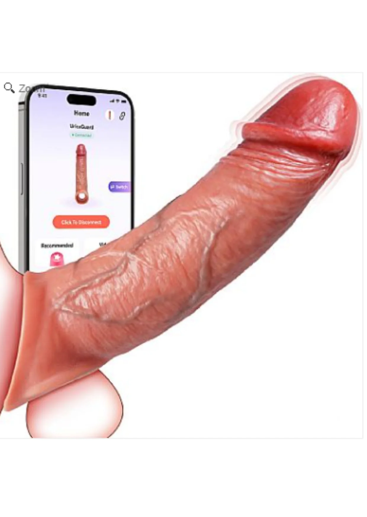 Capa Peniana com Vibro por app de celular (9116) — foto 5
