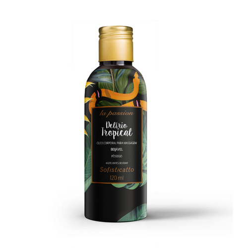 Óleo Corporal Beijável para Massagem  Delírio Tropical 120ml - pêssego — foto 1