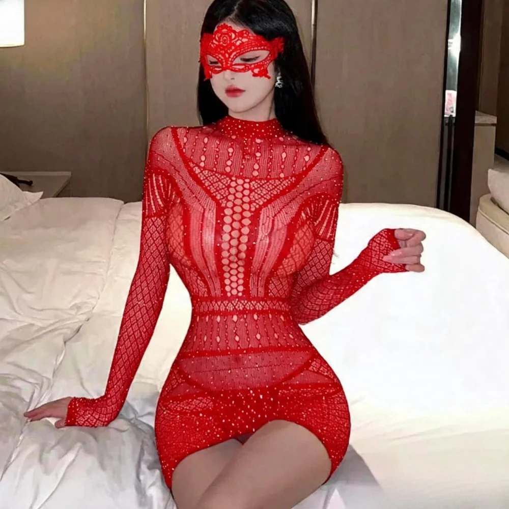 Vestido Arrastão Layla Com Strass (3502) — foto 6