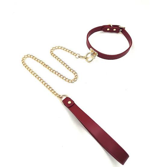 Coleira Bondage e Corrente Guia - Vermelho (8067) — foto 2