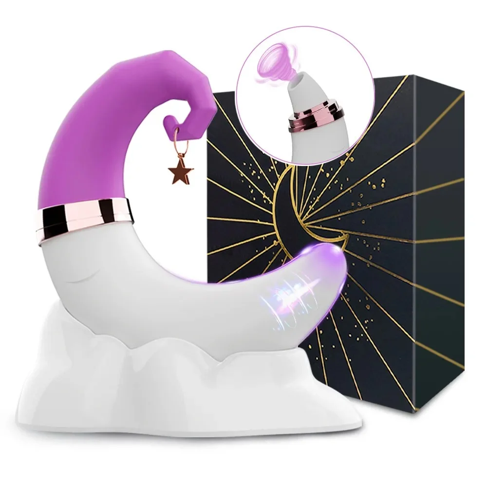Vibrador e Sugador de Clitóris com Formato de Lua (USK-Z06) — foto 1