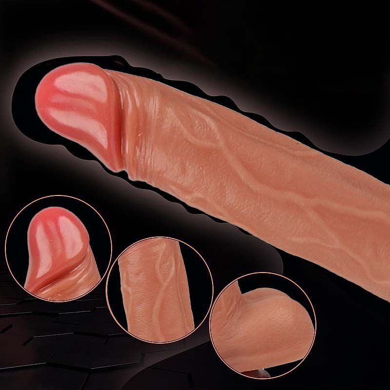 Pênis Realístico Silicone Vibro Vai e Vem Rotativo Aquecimento 21,5x4cm (8829) — foto 4