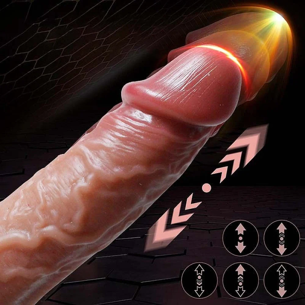 Pênis Realístico Vibro Vai e Vem Rotação App 9 Modos 20,5x3,8cm (9362) — foto 2