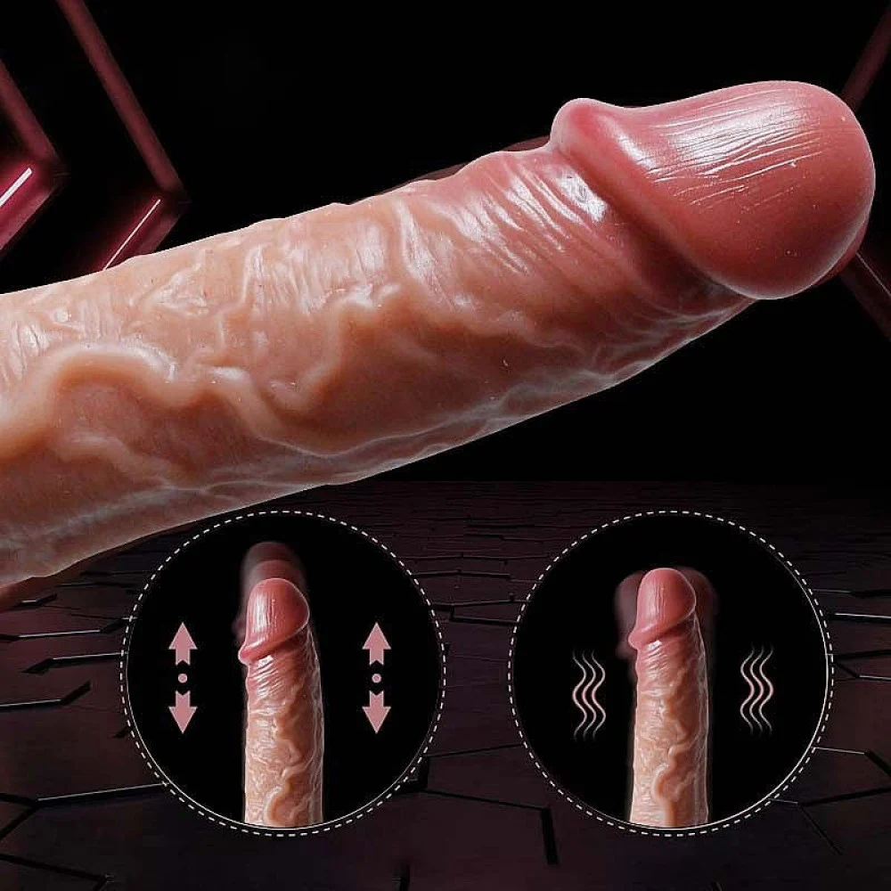 Pênis Realístico Vibro Vai e Vem Rotação App 9 Modos 20,5x3,8cm (9362) — foto 4