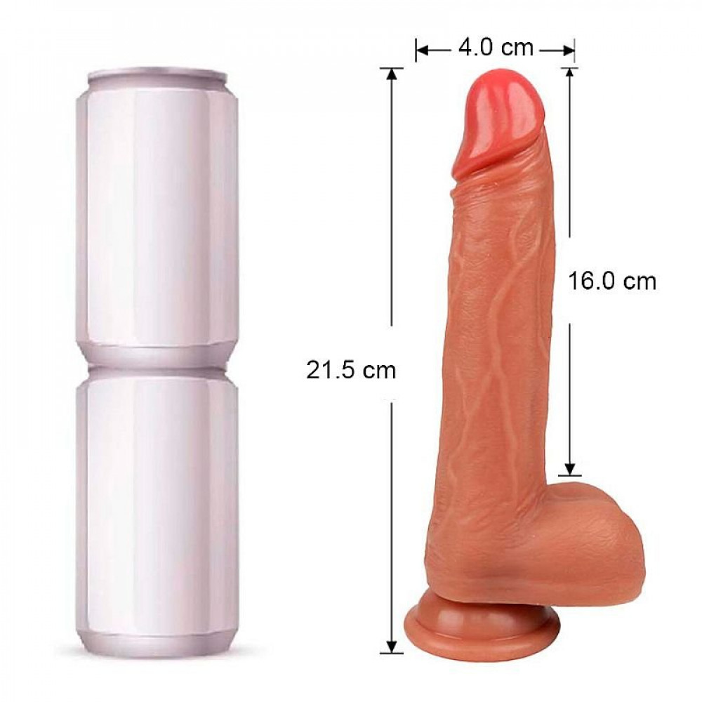 Pênis Realístico Vibro Vai e Vem Rotação App 9 Modos 21,5x4cm (9360) — foto 2