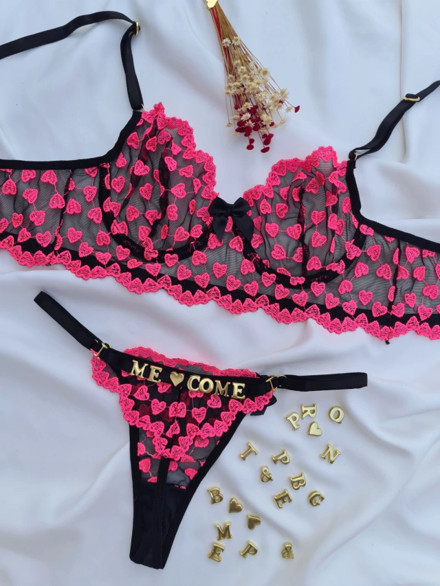 Conjunto (G) com aro e renda personalizavel (letras não inclusas) — foto 4