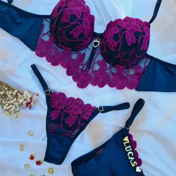 CONJUNTO CROPED PÉTALA Personalizável (G) LETRAS NÃO INCLUSA