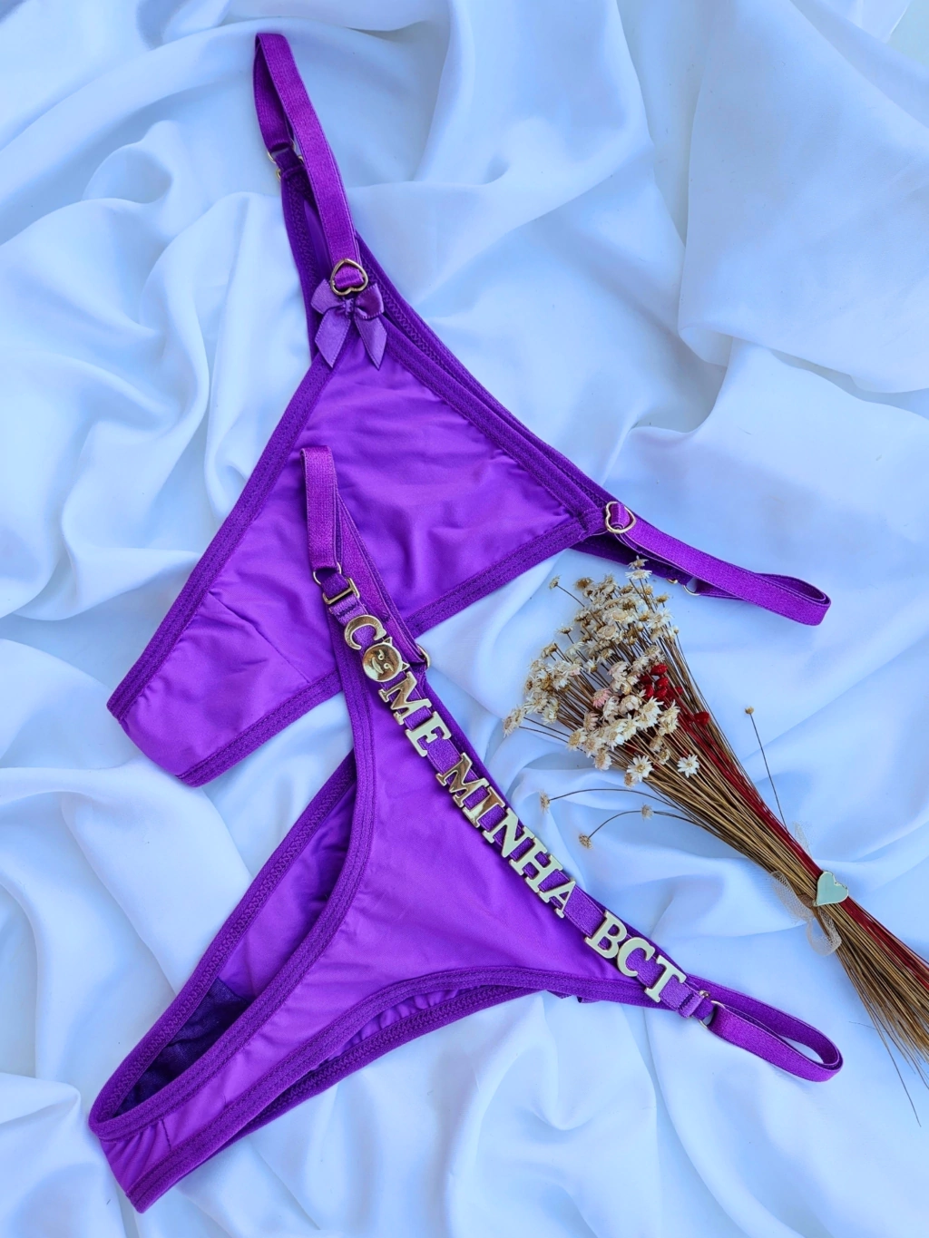 Calcinha personalizável (letras não inclusas) roxo — foto 1