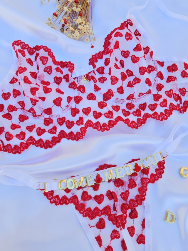 Conjunto (GG) em renda personalizavel (letras não inclusas) — foto 3