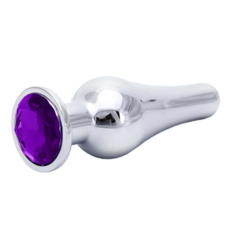 Plug Anal com joia de Metal Pontudo - Tamanho P (RY049) roxo