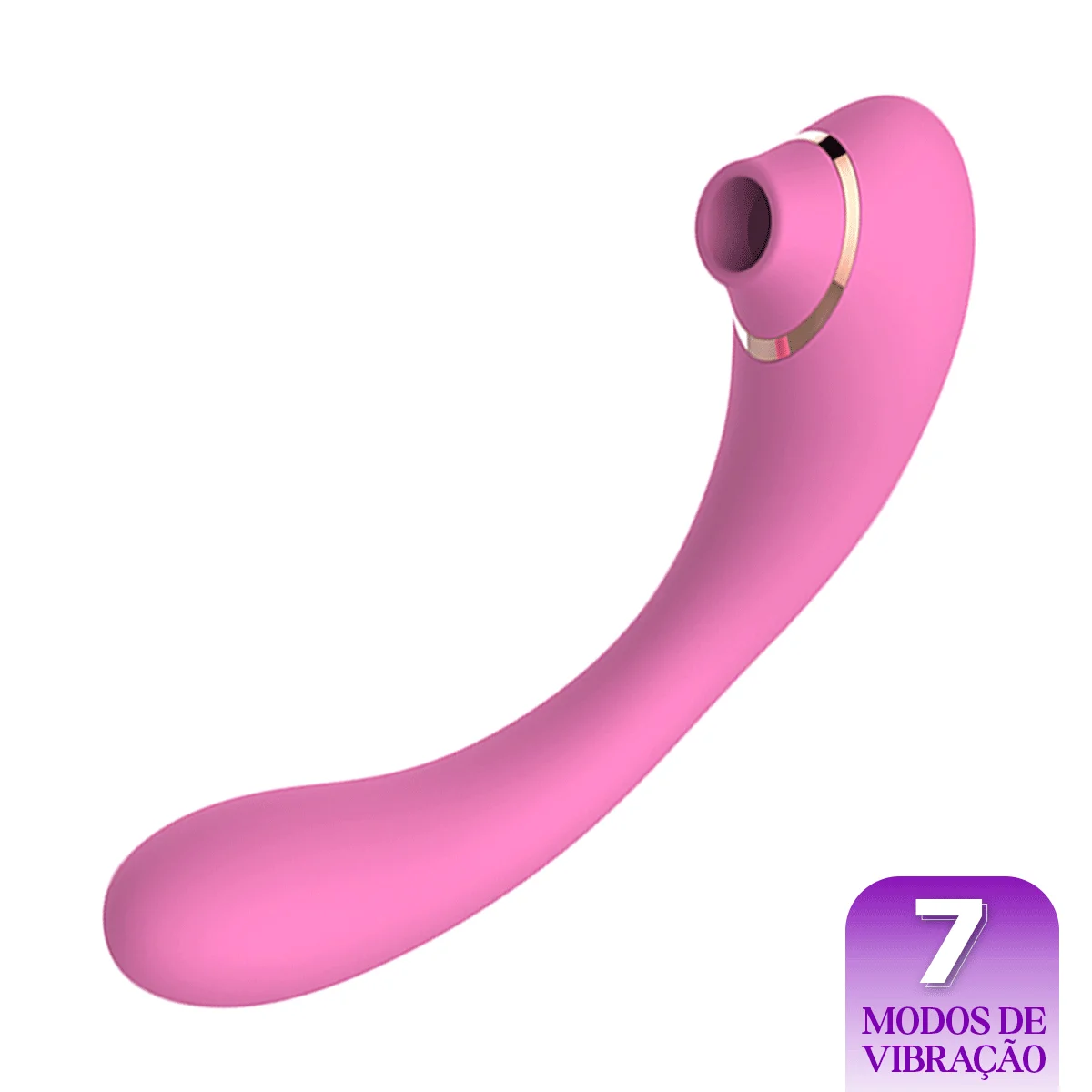 Vibrador Dobrável com pulsação de Clitóris (DB-2000) — foto 3
