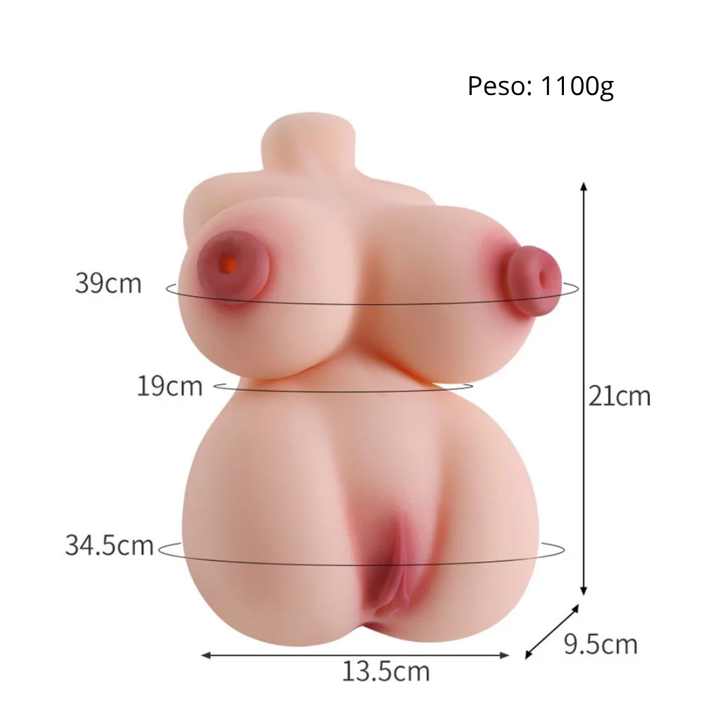 Masturbador realístico com 4 orifícios vagina ânus e seios (2426) — foto 2