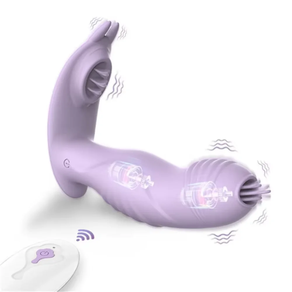 Vibrador duplo com lingua e controle remoto (3308) recarregáveis — foto 6