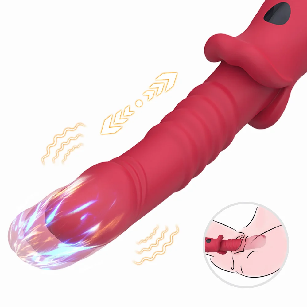 Vibrador ponto G em formato glande com vai e vem (3826) recarregável — foto 7