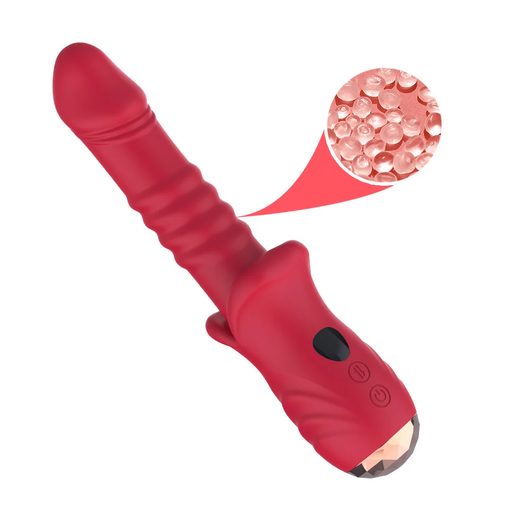 Vibrador ponto G em formato glande com vai e vem (3826) recarregável — foto 4