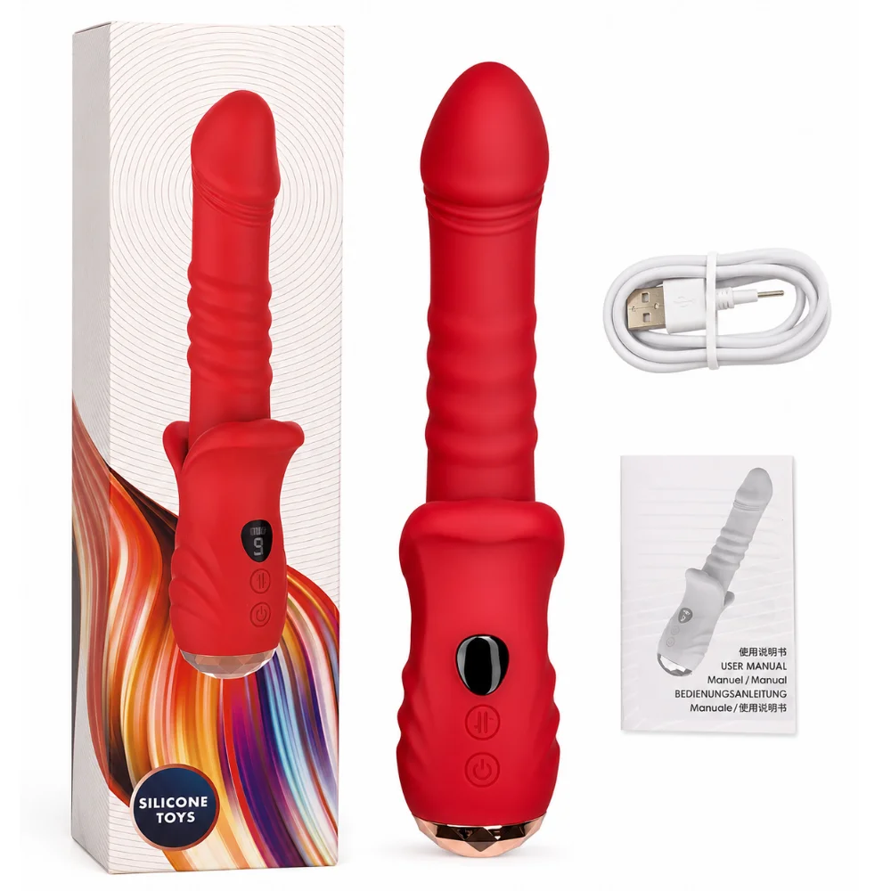 Vibrador ponto G em formato glande com vai e vem (3826) recarregável — foto 2