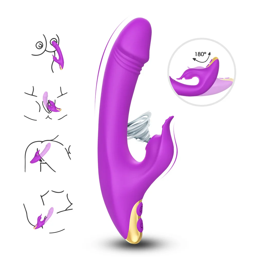 Vibrador ponto g com estimulador clitoriano (5248) recarregável — foto 1