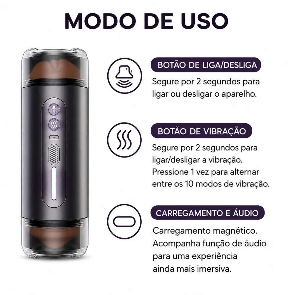 Masturbador masculino com dois orifícios penetráveis vagina e boca (6432) — foto 9