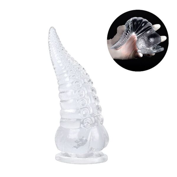 Plug Anal em Silicone - Formato de Dildo com Ventosa -15,5x4,0 cm (8448)