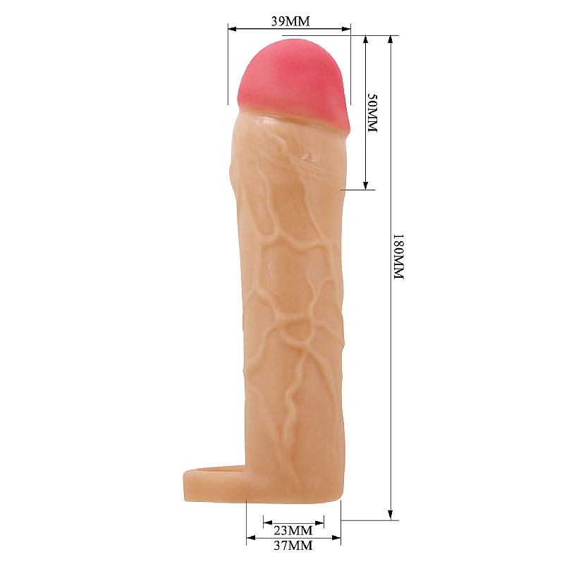 Capa Peniana com Anel para Escroto - Hani Bege - 18,0x3,9 (8563) Pretty Love — foto 2