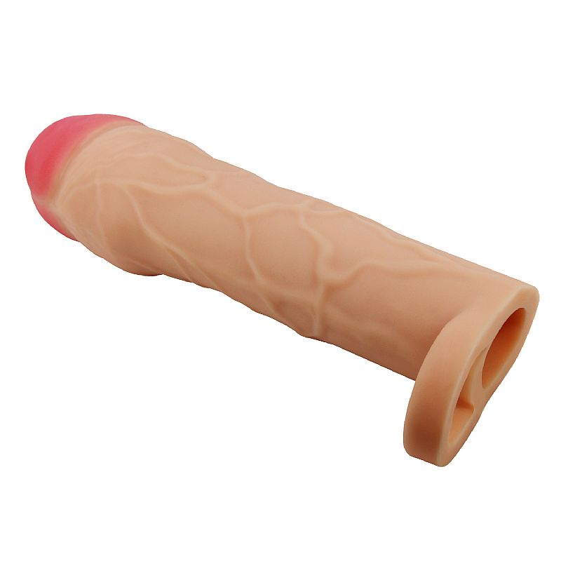 Capa Peniana com Anel para Escroto - Hani Bege - 18,0x3,9 (8563) Pretty Love — foto 3
