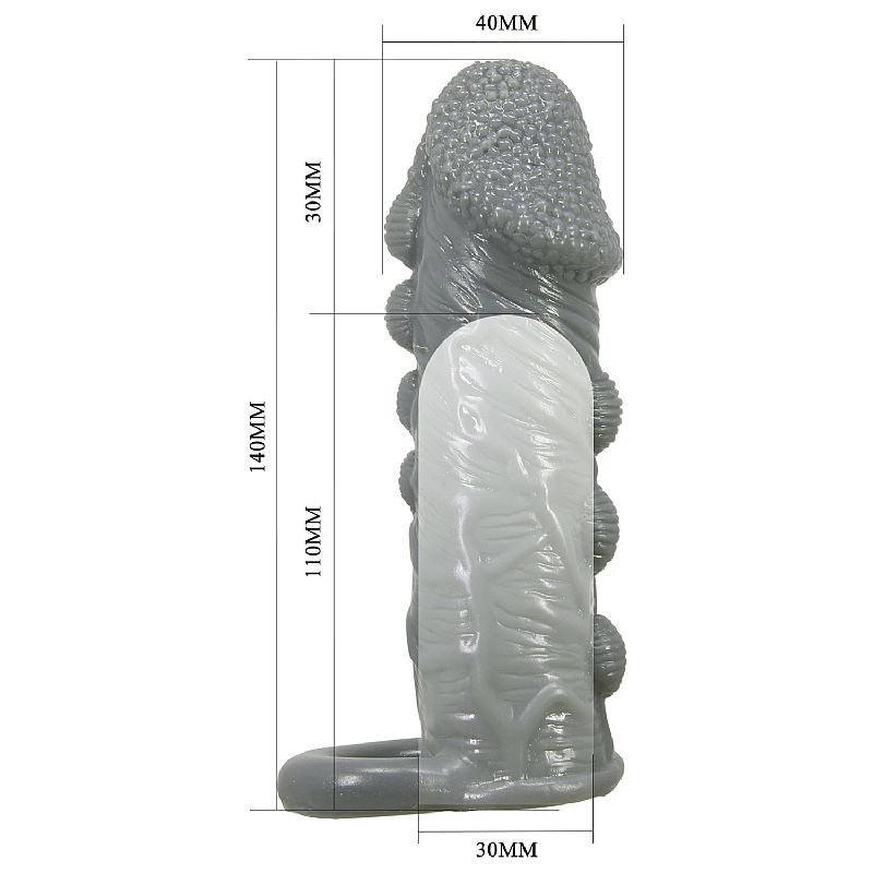 Capa Peniana Extensora com Anel para Escroto - Penissleeve - 14.0 X 4.0 (9021) Pretty Love — foto 5
