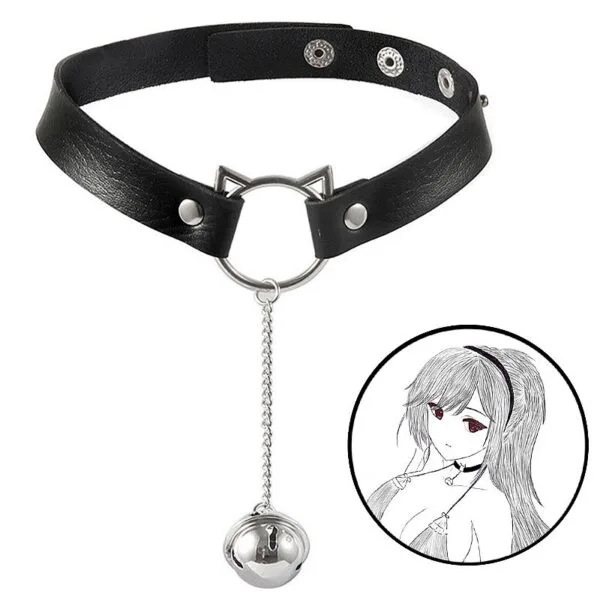 Coleira Bondage Choker com Pingente