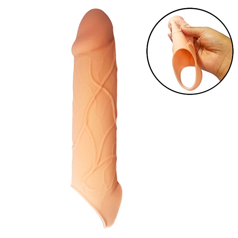 Capa Peniana com Anel de Silicone - 18,0 x 4,0cm (9697) — foto 1