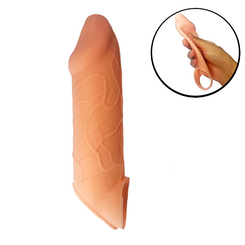 Capa Peniana com Anel de Silicone - 20,0 x 4,2cm (9698) — foto 1