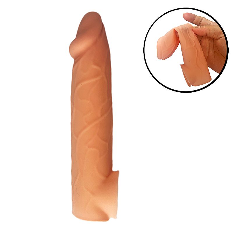 Capa Peniana com Anel de Silicone - 17,5 x 3,5cm (9699) — foto 1