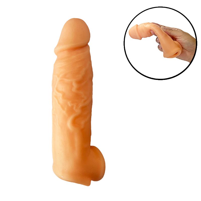 Capa Peniana com Anel de Silicone - 18,0 x 4,0cm (9701) — foto 1