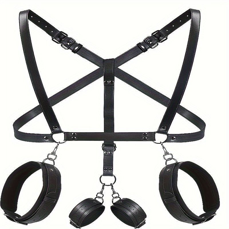 Fetiche Harness de Couro com Algemas (9659) — foto 4