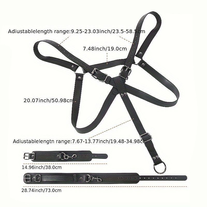 Fetiche Harness de Couro com Algemas (9659) — foto 2