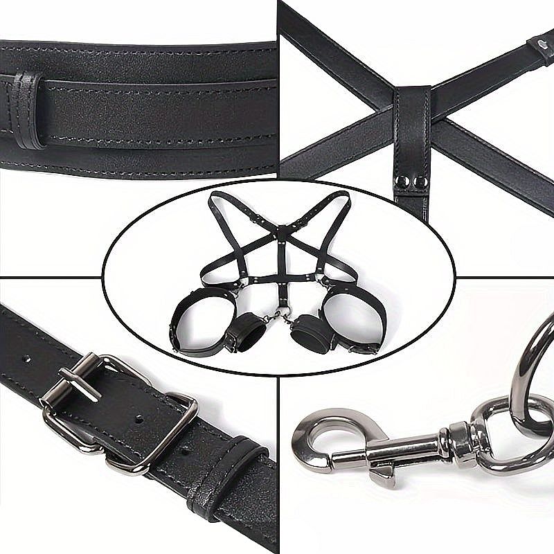 Fetiche Harness de Couro com Algemas (9659) — foto 3