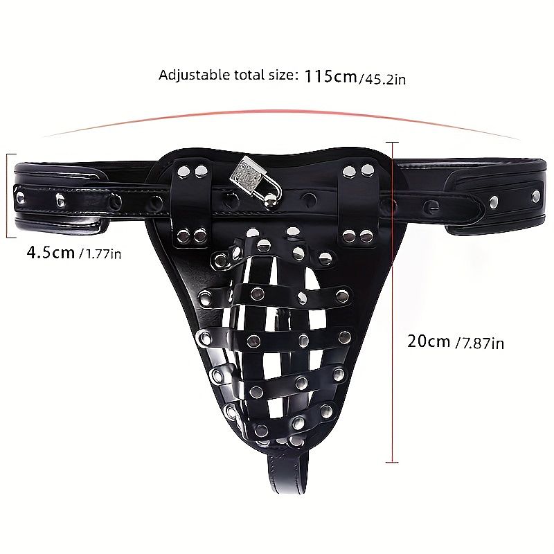 Cinto de Castidade em Couro Formato de Cueca (9652) — foto 2