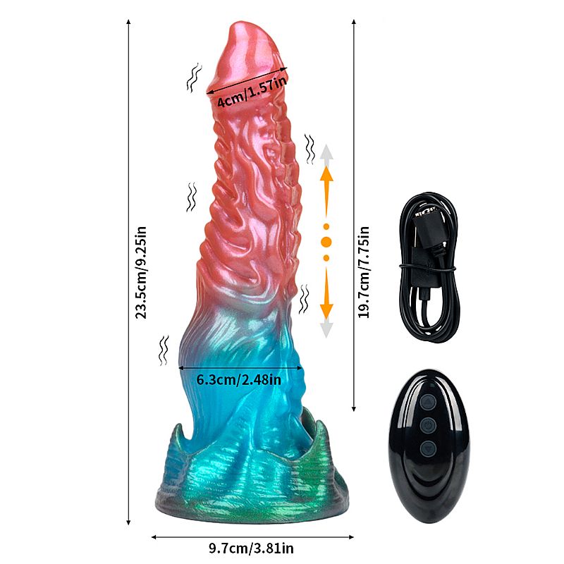 Plug Anal Alien com Aquecimento / Vai e Vem - Controle Remoto - 23,5 x 6,3 - SI — foto 2