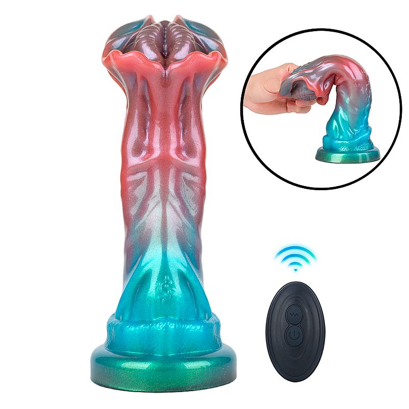 Plug Anal Alien monster com Vibração - Controle Remoto - 22,3 x 7,5 (9825) recarregável — foto 3