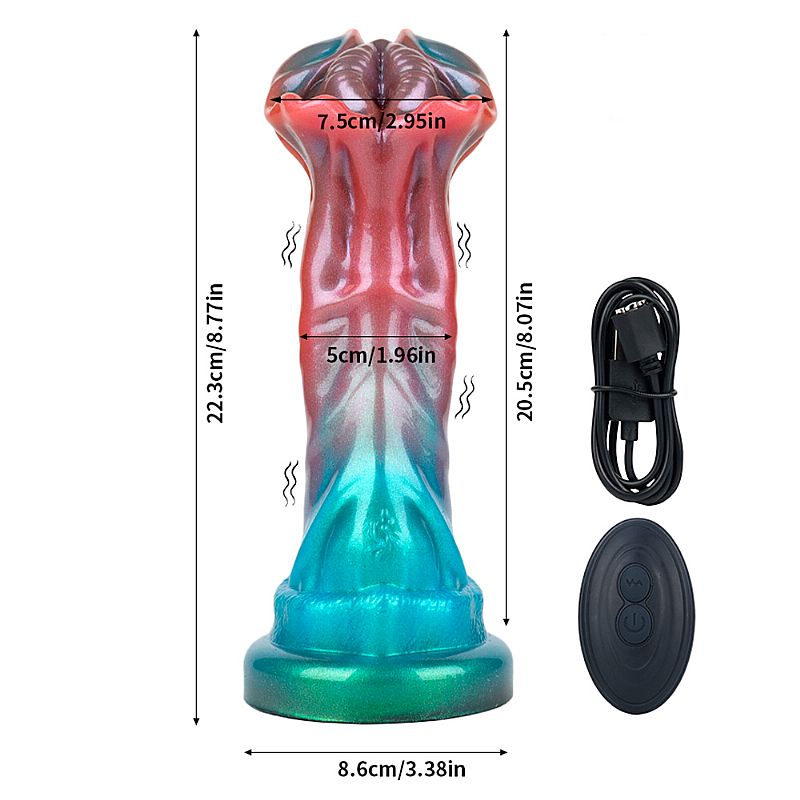 Plug Anal Alien monster com Vibração - Controle Remoto - 22,3 x 7,5 (9825) recarregável — foto 2