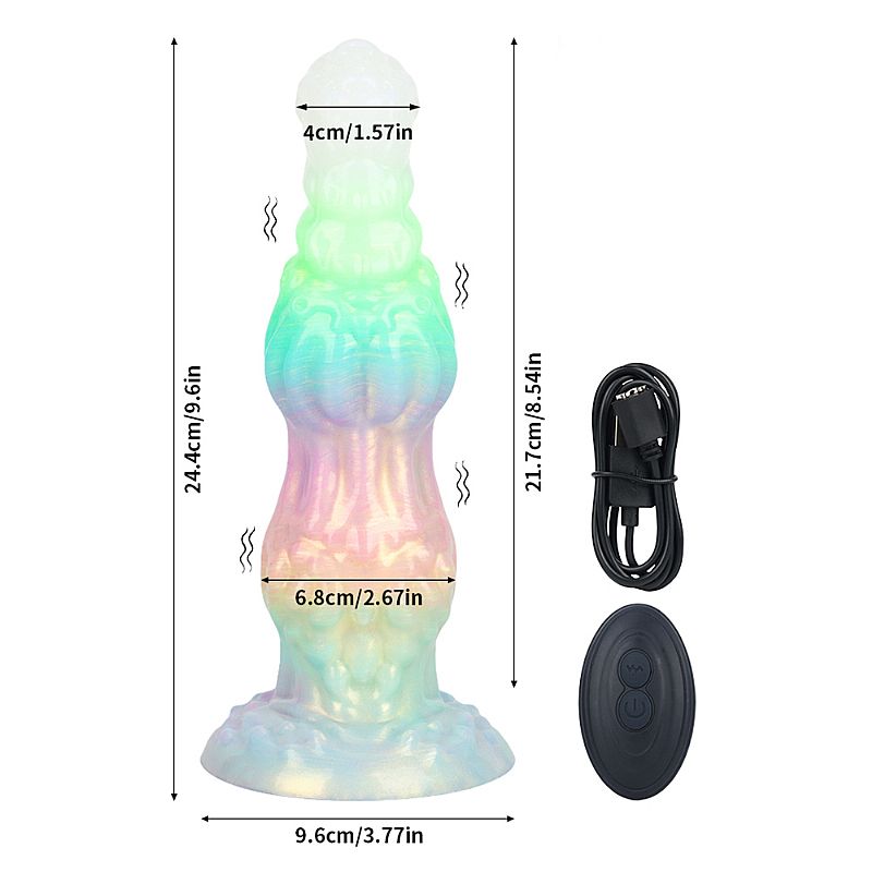Plug Anal Alien monster com Vibração/Fluorescente - Controle Remoto - 24,4 x 6,8 (9828) — foto 2
