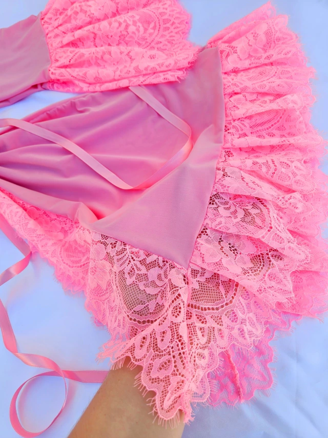 ROBE renda rosa — foto 1