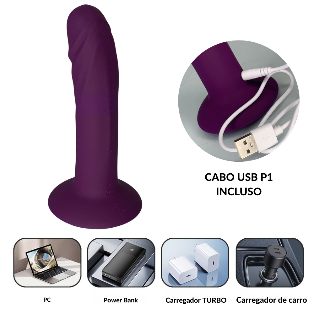 Vibrador ponto g formato glande por aplicativo (1768) recarregável — foto 7