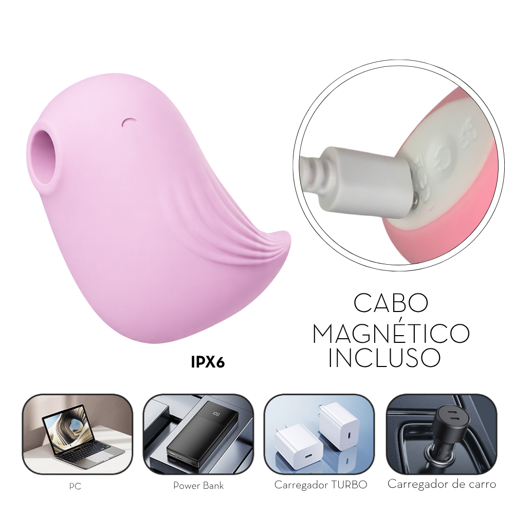 Estimulador clitoriano com pulsação em formato de passarinho (2019) recarregável — foto 4