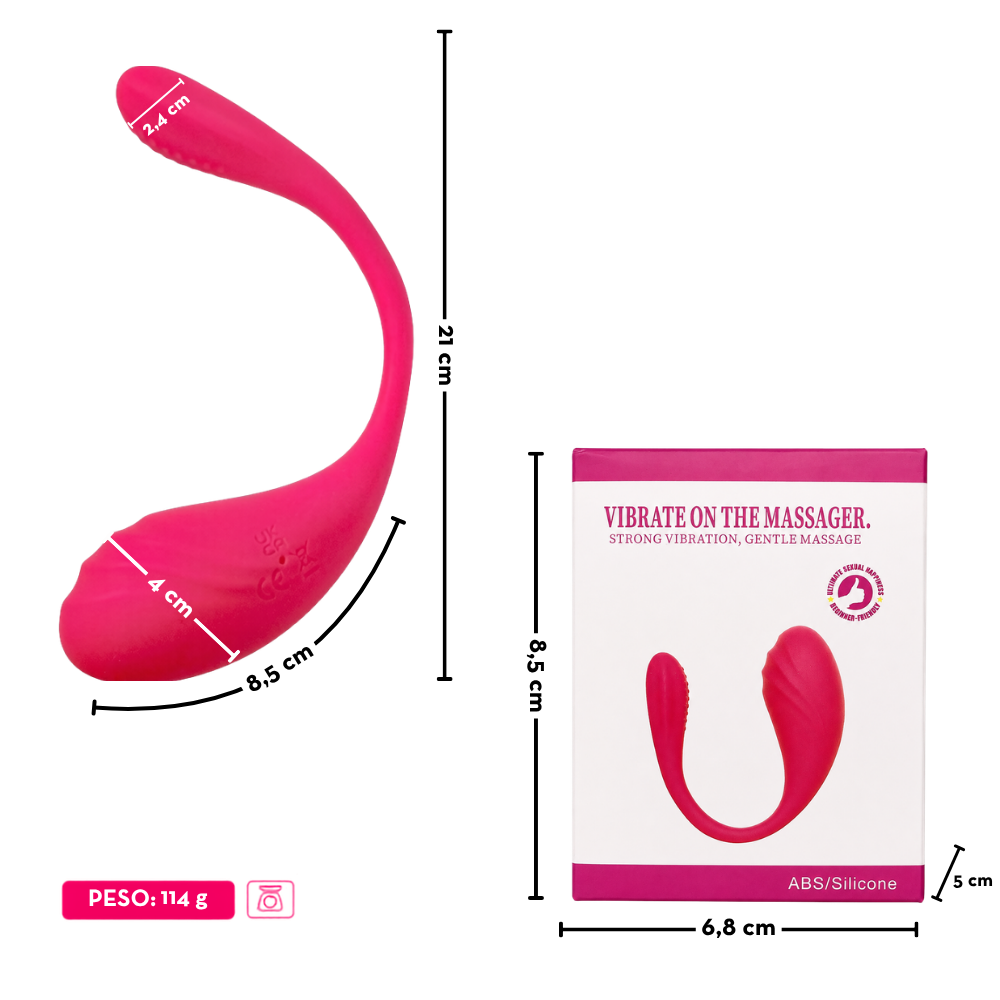 Vibrador de casal por aplicativo recarregável (2040) recarregável — foto 8