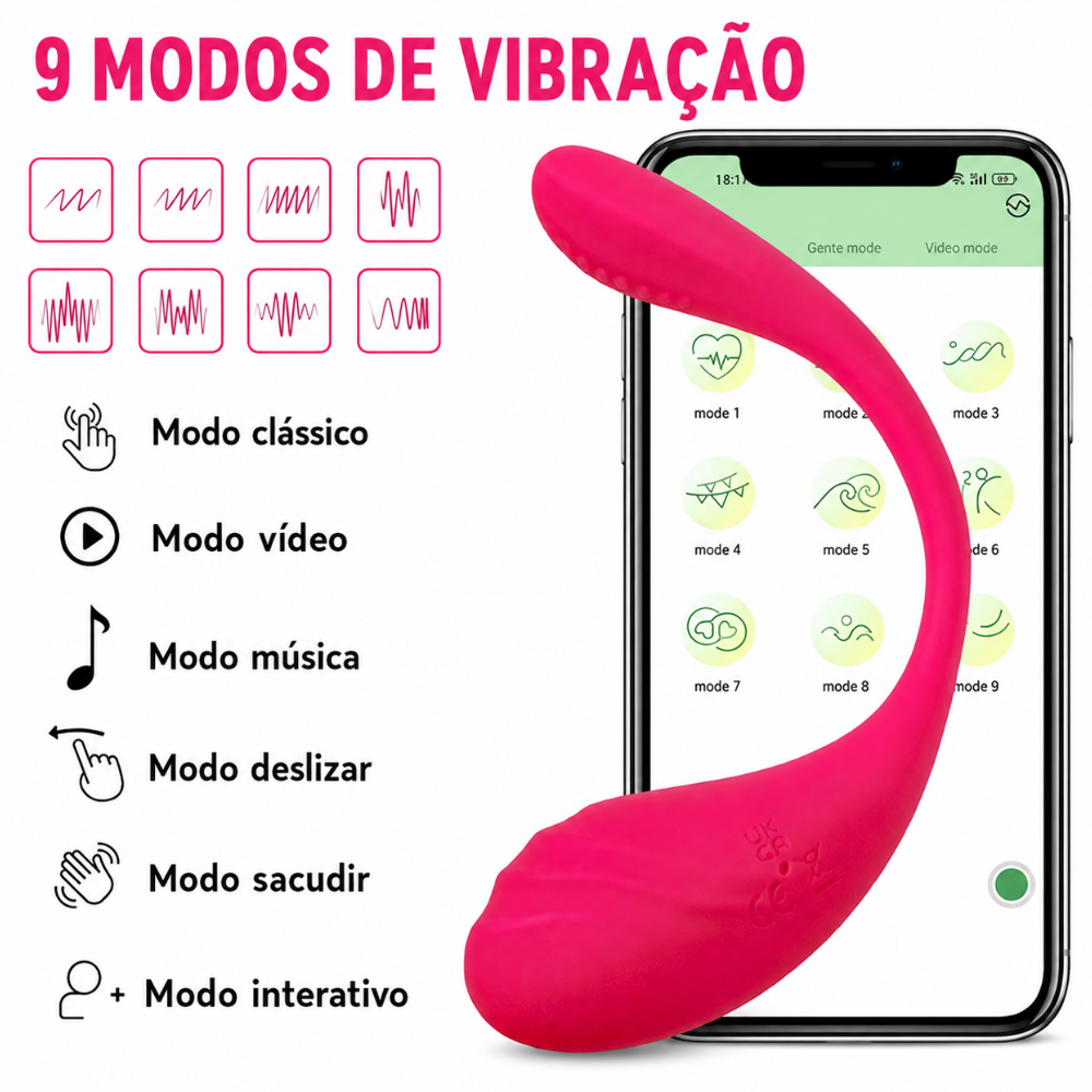Vibrador de casal por aplicativo recarregável (2040) recarregável — foto 4