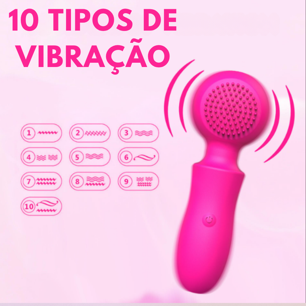 Mini massageador varinha mágica com cerdas estimuladora (2695) recarregável — foto 3