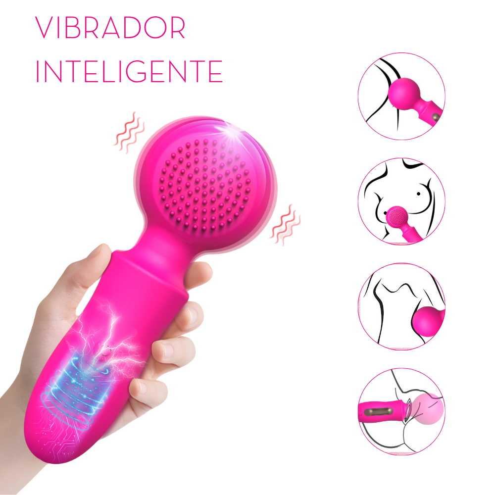 Mini massageador varinha mágica com cerdas estimuladora (2695) recarregável — foto 4