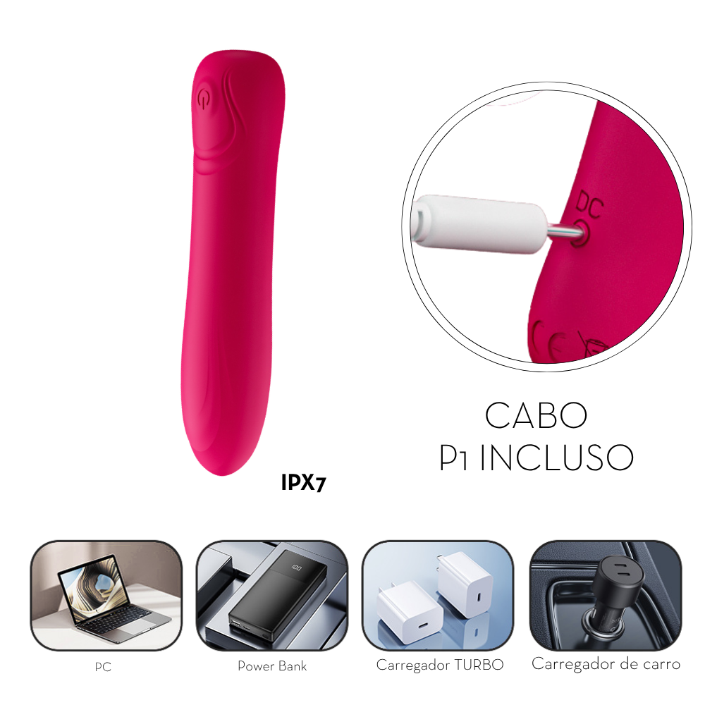 Cápsula vibratória bullet em silicone liquido (3228) recarregável — foto 3