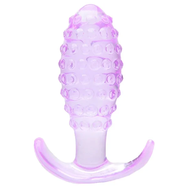 Plug Anal Textura Bolinha 9 x 3cm Lilás